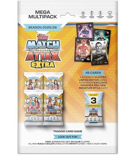 Match Attax Extra 2026 Random Mega Tin 25/26 Contains 45 Match